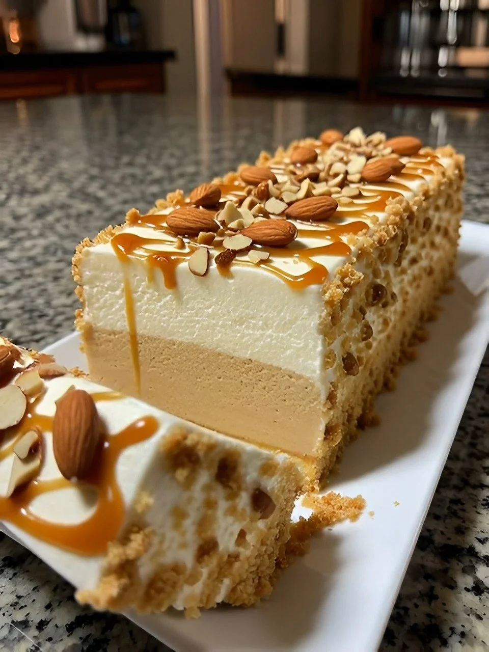 Almond Praline Mousse Cake