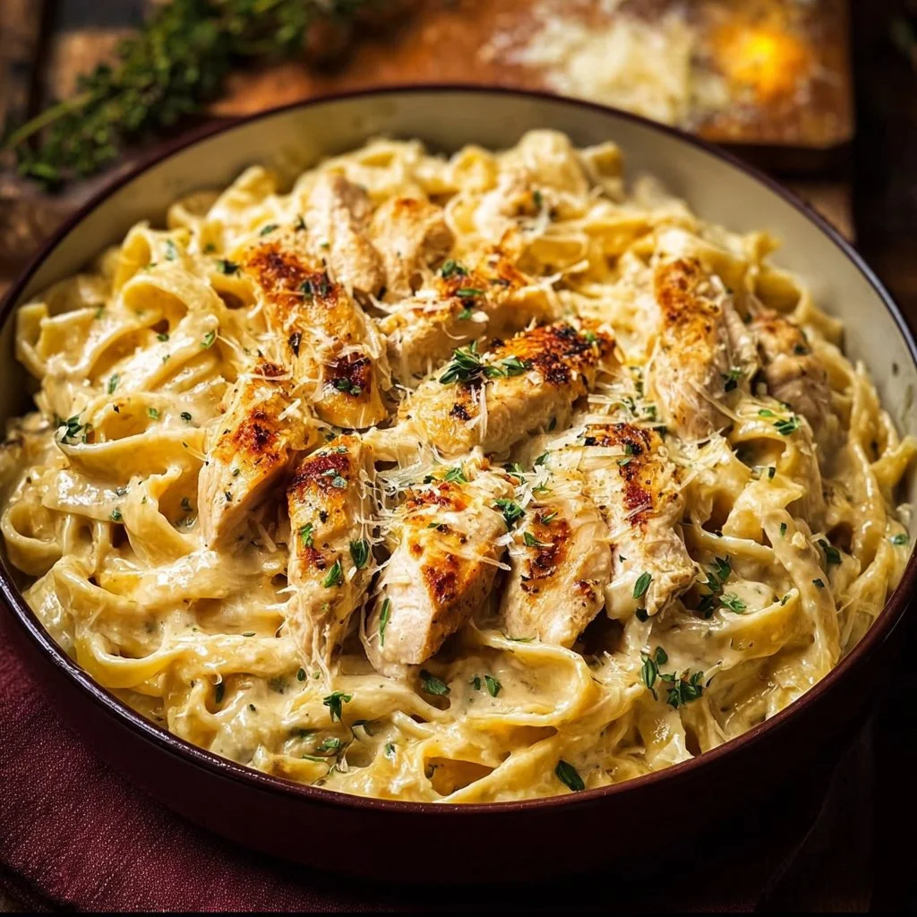 Cheesy One-Pot Chicken Alfredo Pasta